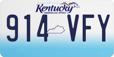 KY license plate 914VFY