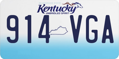 KY license plate 914VGA