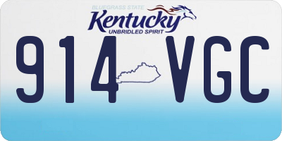 KY license plate 914VGC