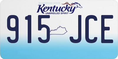 KY license plate 915JCE