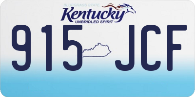 KY license plate 915JCF