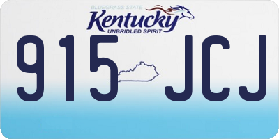 KY license plate 915JCJ