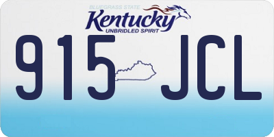 KY license plate 915JCL