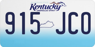 KY license plate 915JCO