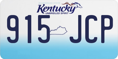 KY license plate 915JCP