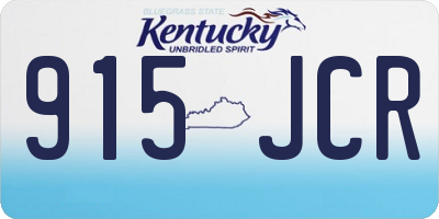 KY license plate 915JCR