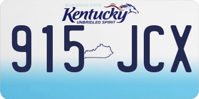 KY license plate 915JCX