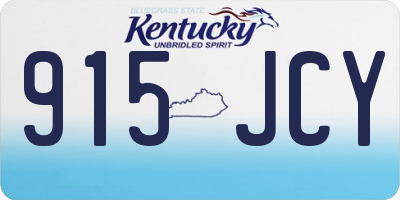 KY license plate 915JCY