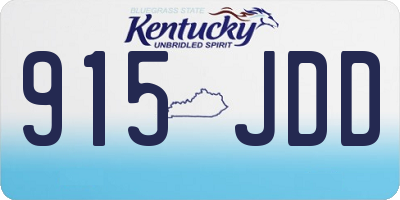 KY license plate 915JDD