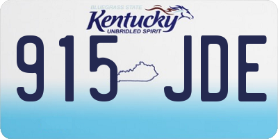 KY license plate 915JDE