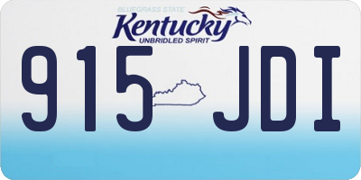 KY license plate 915JDI