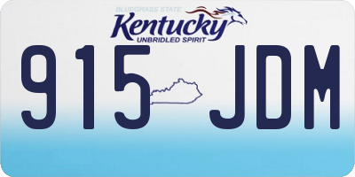 KY license plate 915JDM