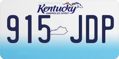 KY license plate 915JDP