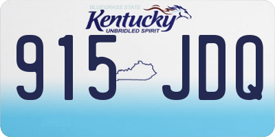 KY license plate 915JDQ