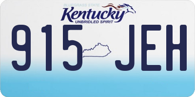 KY license plate 915JEH