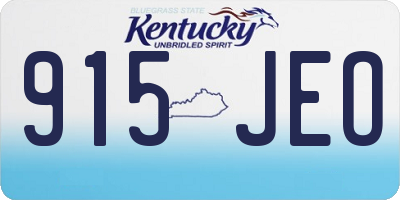 KY license plate 915JEO