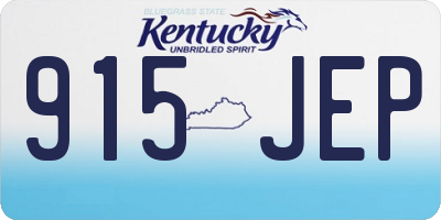 KY license plate 915JEP