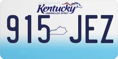 KY license plate 915JEZ