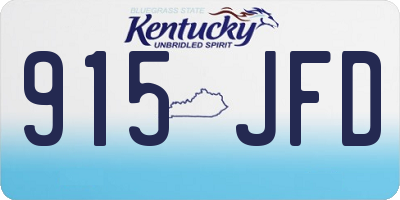 KY license plate 915JFD