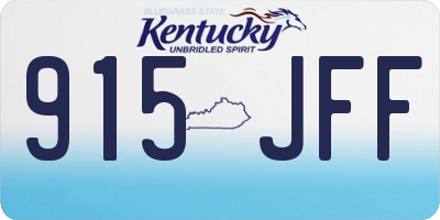 KY license plate 915JFF