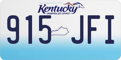KY license plate 915JFI