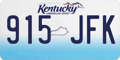KY license plate 915JFK