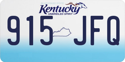KY license plate 915JFQ