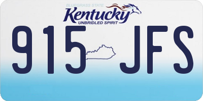 KY license plate 915JFS