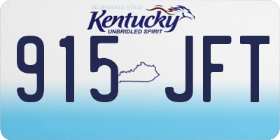 KY license plate 915JFT