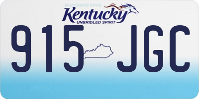 KY license plate 915JGC