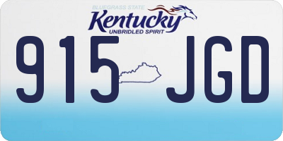 KY license plate 915JGD