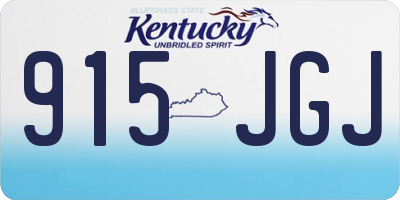 KY license plate 915JGJ