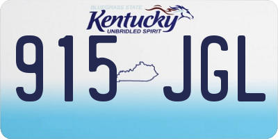 KY license plate 915JGL