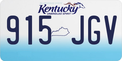 KY license plate 915JGV