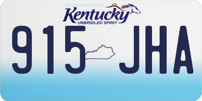 KY license plate 915JHA