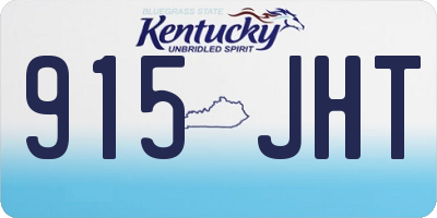 KY license plate 915JHT