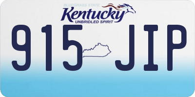 KY license plate 915JIP