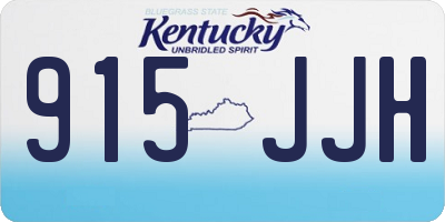 KY license plate 915JJH