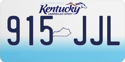 KY license plate 915JJL