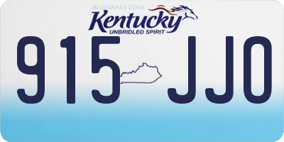 KY license plate 915JJO