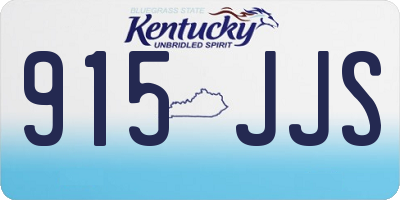 KY license plate 915JJS