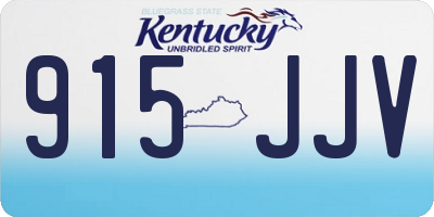 KY license plate 915JJV