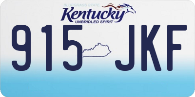 KY license plate 915JKF
