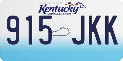 KY license plate 915JKK