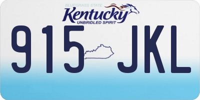 KY license plate 915JKL