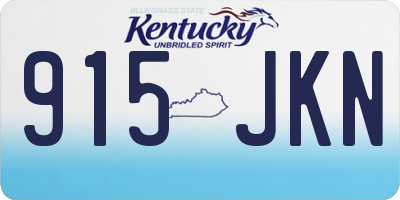 KY license plate 915JKN