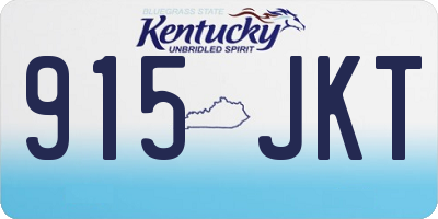 KY license plate 915JKT