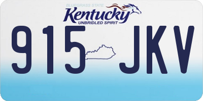 KY license plate 915JKV