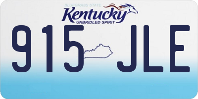 KY license plate 915JLE