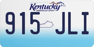 KY license plate 915JLI